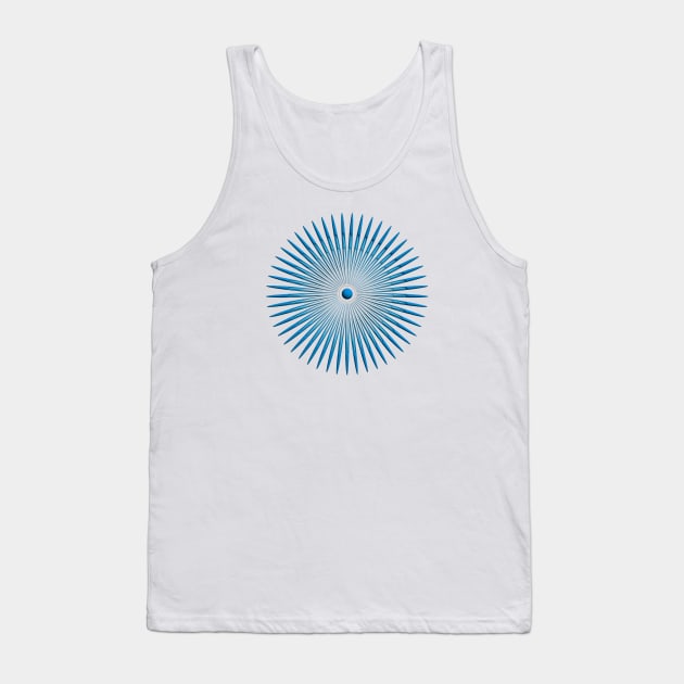 concentric blue Tank Top by desingmari